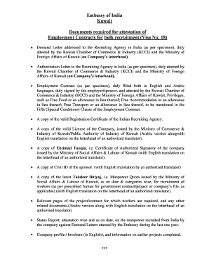 Kuwait Employment Contract Attestation