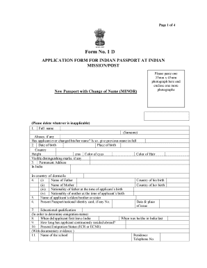 Indian Passport Application for Minors