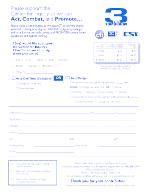 Center for Inquiry Donation Form