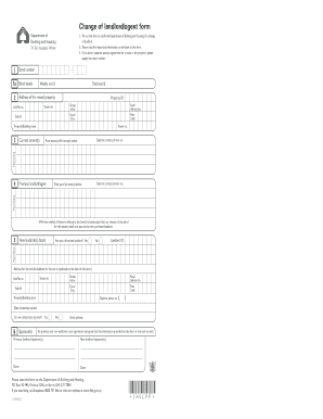 New Zealand Landlord Change Form