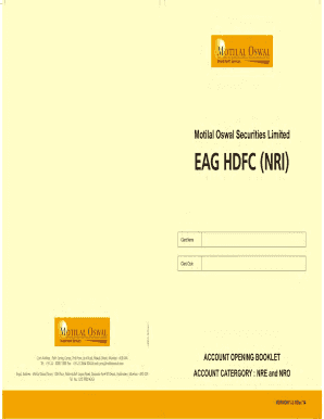 HDFC Bank NRE Account Opening Kit