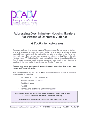 Toolkit for Advocates on Discriminatory Housing Barriers