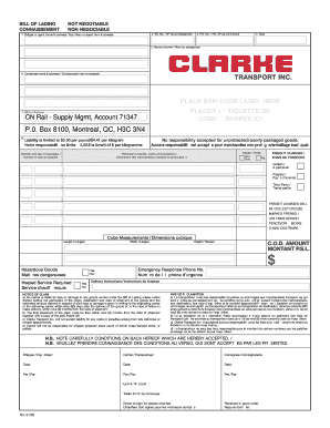 Non-Negotiable Bill of Lading