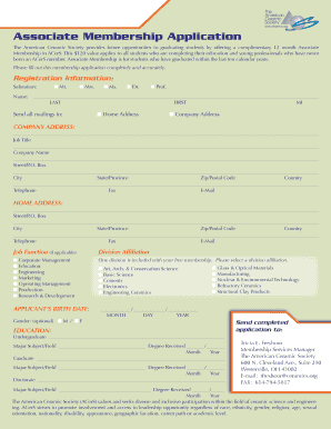 Associate Membership Application