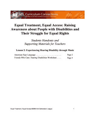 Disability Awareness Lesson Plan