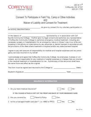 Field Trip Consent and Waiver Form