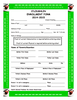 School Enrollment Form