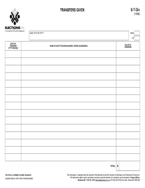 BC Transfer of Money, Goods, or Services Form