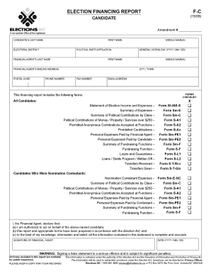 Election Financing Report F-C