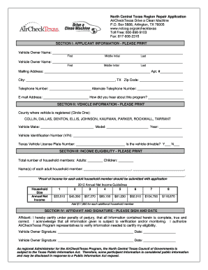 AirCheckTexas Vehicle Repair Application