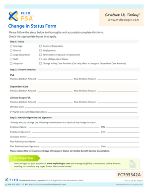 Change in Status Form