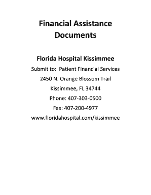 Florida Hospital Financial Assistance Application