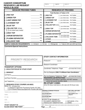 Research Lab Request Form