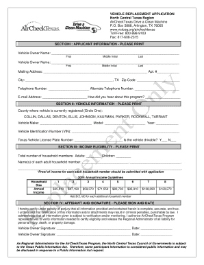 Vehicle Replacement Application