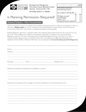 UK Planning Permission Enquiry Form