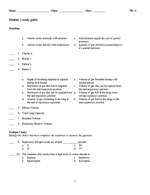 Module 2 Study Guide