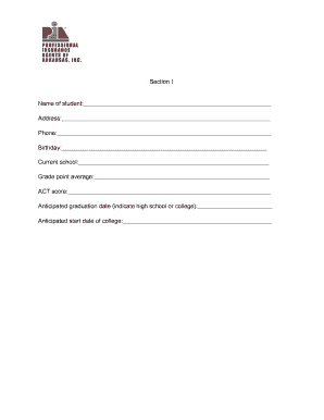 Scholarship Application Form