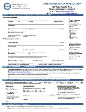 ACOEM Membership Application Form