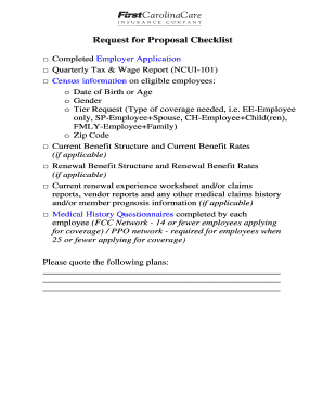 Request for Proposal Checklist