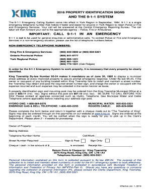 Property Identification Sign Order Form