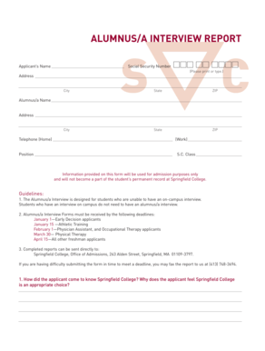 Alumnus Interview Report