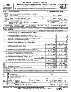 Form 990 2012