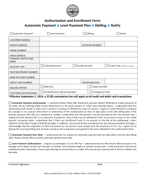 Automatic Payment Authorization Form