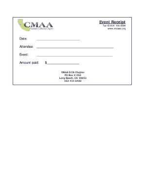 Event Receipt