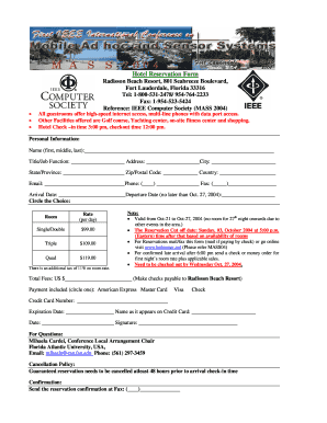 Hotel Reservation Form