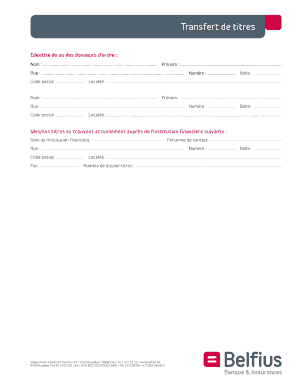 Transfert de titres