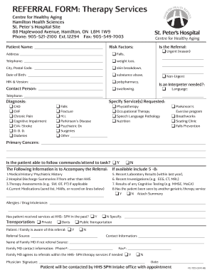 Therapy Services Referral Form