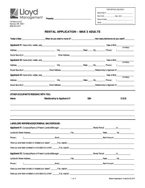 Rental Application Form
