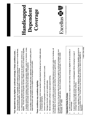 Handicapped Dependent Application
