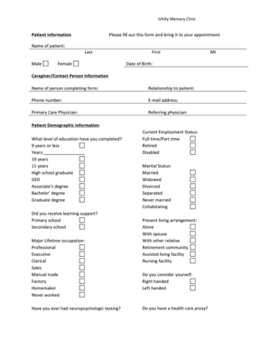 New patient intake Unity.docx - unityhealth