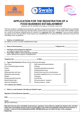 Food Business Registration Application