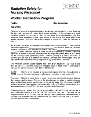 Radiation Safety for Nursing Personnel