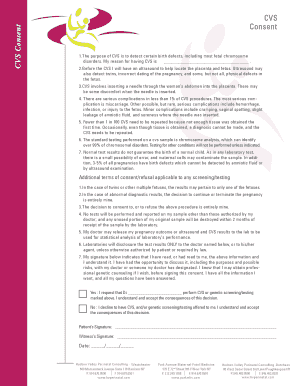 CVS Consent Form