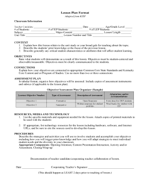 Lesson Plan Template