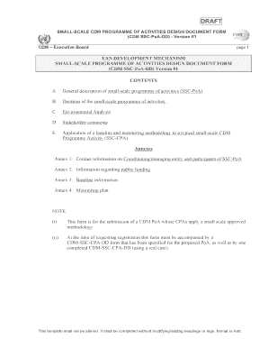Small-Scale CDM Programme of Activities Design Document Form