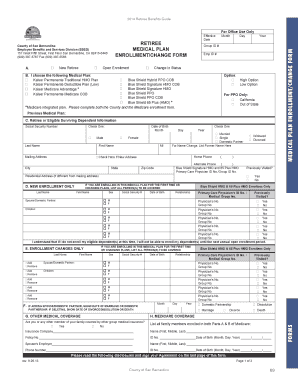 San Bernardino Retiree Medical Plan Enrollment Form