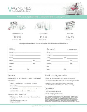 Vaginismus Treatment Kit Order Form