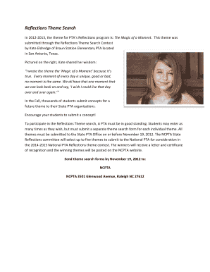 PTA Reflections Theme Search Form