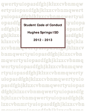 Student Code of Conduct Acknowledgment Form