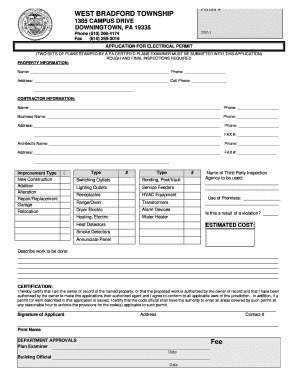 Electrical Permit Application