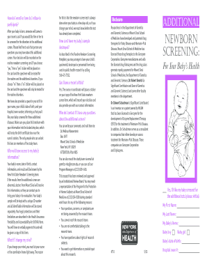 Newborn Screening Test Consent Form