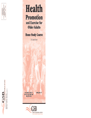 Health Promotion and Exercise for Older Adults Course Registration