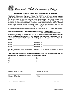 FERPA Consent Form