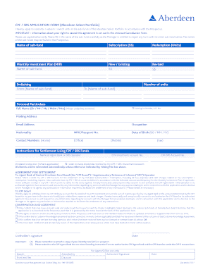 CPF SRS Application Form