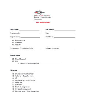 New Hire Checklist