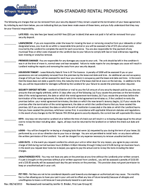 Wisconsin Rental Addendum